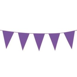 Banderín Triangulo Plástico Color Morado (5mts)