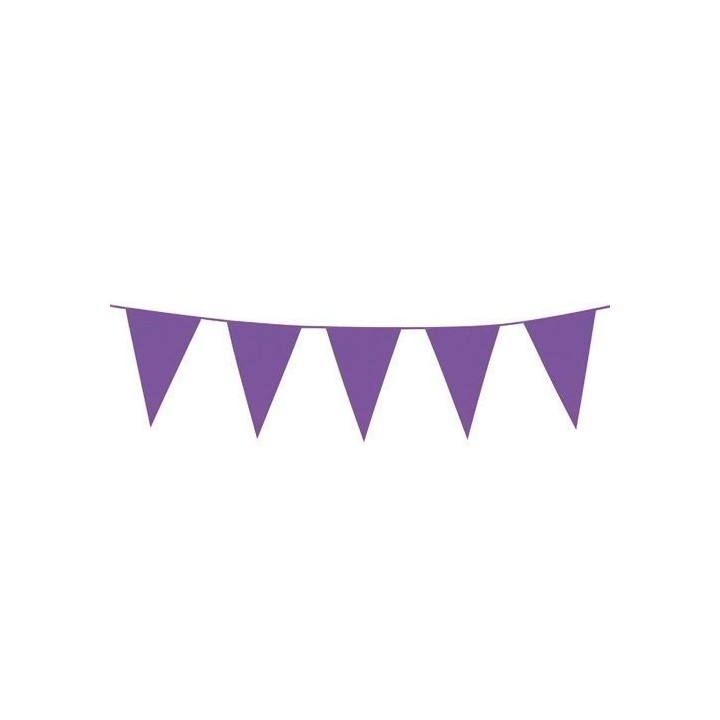 Banderín Triangulo Plástico Color Morado (5mts)