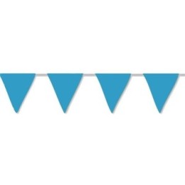 Banderín Triangulo Plástico Color  Azul (5Mts)