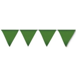 Banderín Triangulo Plástico Color  Verde (5Mts)