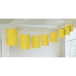 Guirnalda Farolillos Color Amarillo ( Farolillos de 10x14 cm de 3,6 M)