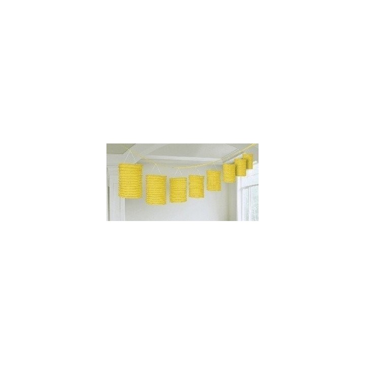 Guirnalda Farolillos Color Amarillo ( Farolillos de 10x14 cm de 3,6 M)