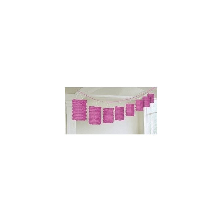 Guirnalda Farolillos Color Rosa ( Farolillos de 10x14 cm de 3,6 M)