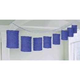 Guirnalda Farolillos Color Azul Fuerte ( Farolillos de 10x14 cm de 3,6 M)