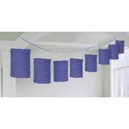 Guirnalda Farolillos Color Morado ( Farolillos de 10x14 cm de 3,6 M)
