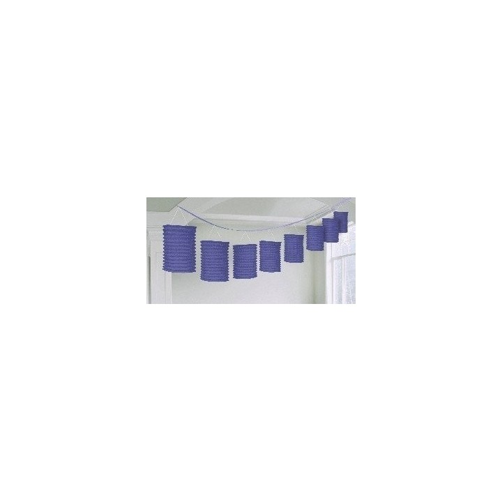 Guirnalda Farolillos Color Morado ( Farolillos de 10x14 cm de 3,6 M)