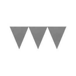 Banderines Triangulos Color Plata  (4,5 m aprox)