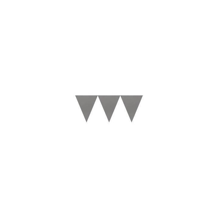 Banderines Triangulos Color Plata  (4,5 m aprox)