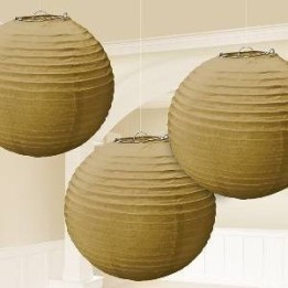 Farolillos Oro de 24 cm de Diametro (3)