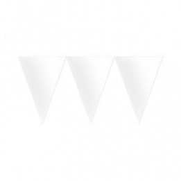 Banderines Triangulos Color Blanco  (4,5 m aprox)