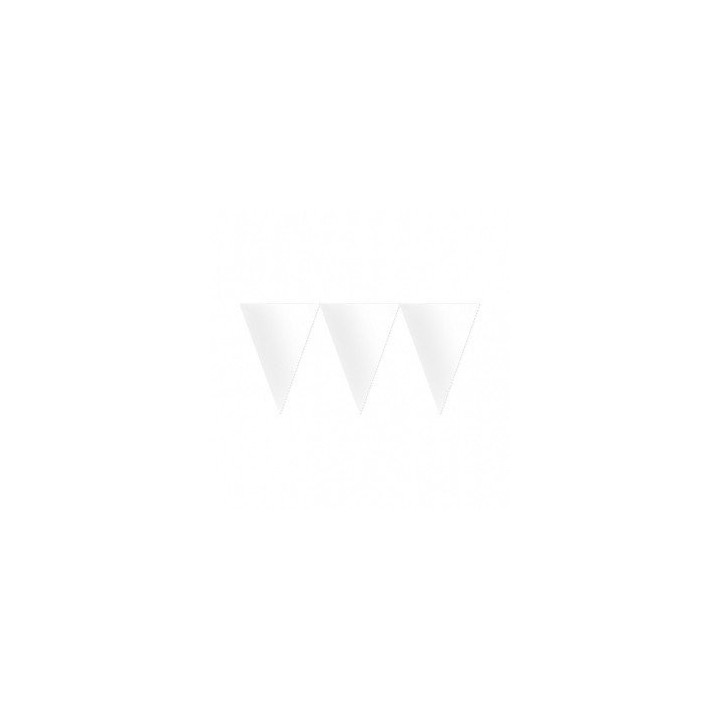 Banderines Triangulos Color Blanco  (4,5 m aprox)