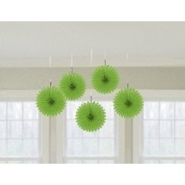 Farolillos Abanico color Verde (5 de 15,2 cm)