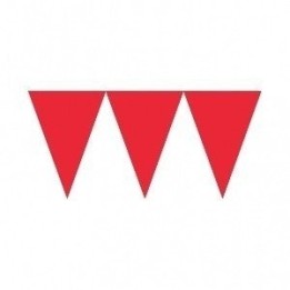 Banderines Triangulos Color Rojo  (4,5 m aprox)