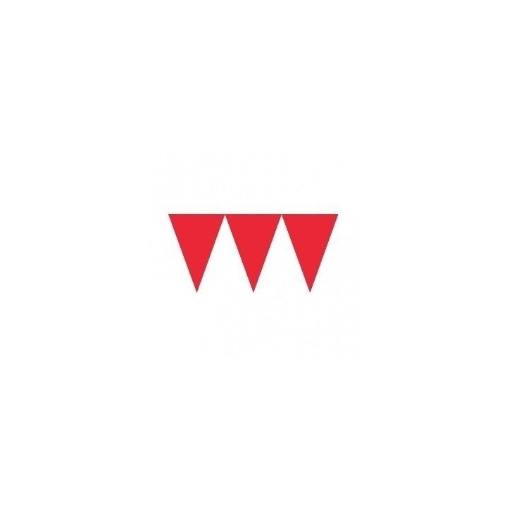 Banderines Triangulos Color Rojo  (4,5 m aprox)