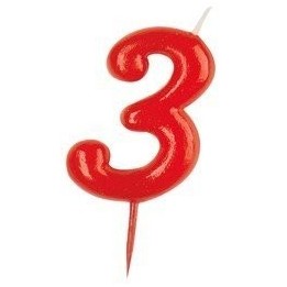Vela Simple Roja Nº3