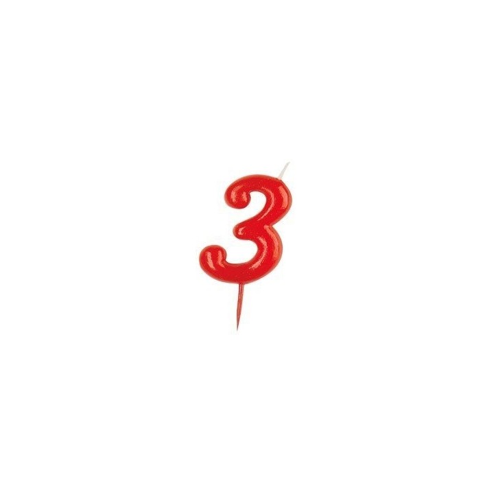 Vela Simple Roja Nº3