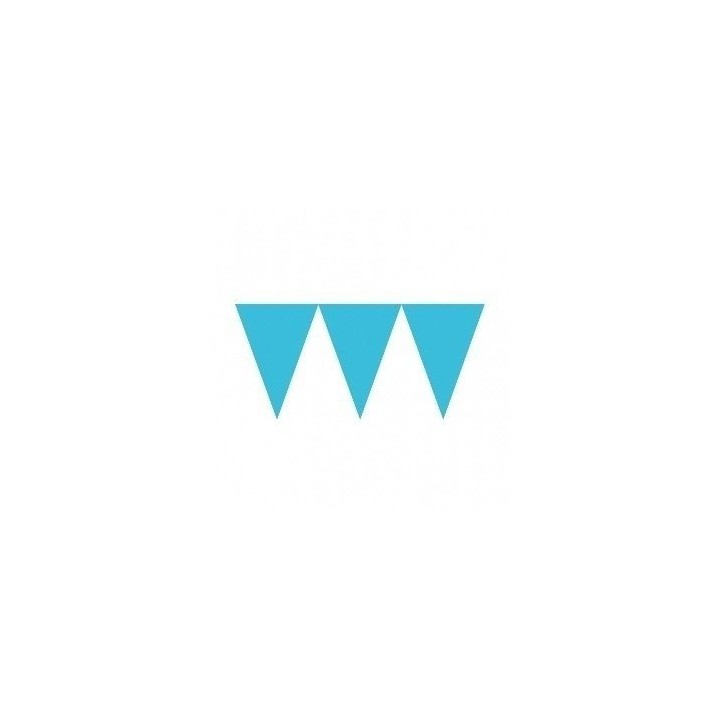 Banderines Triangulos Color Azul Caribe  (4,5 m aprox)