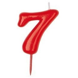 Vela Simple Roja Nº7