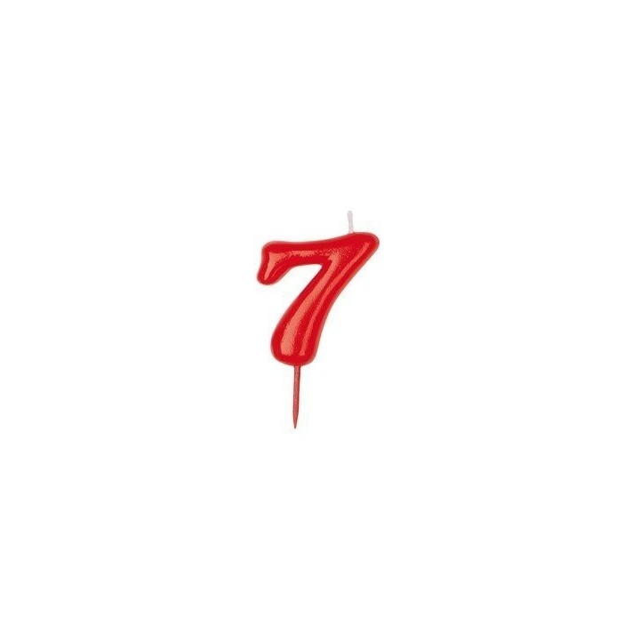 Vela Simple Roja Nº7