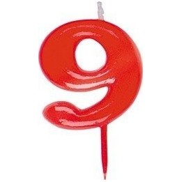 Vela Simple Roja Nº9