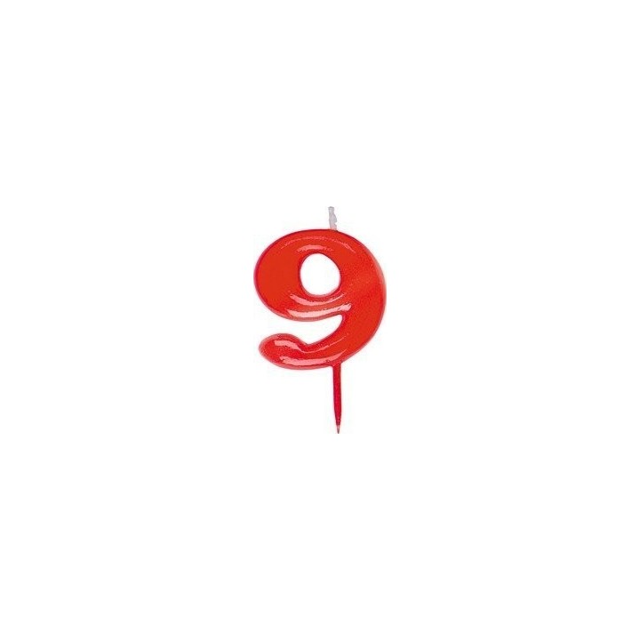 Vela Simple Roja Nº9