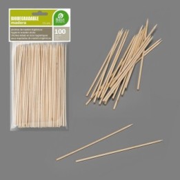 Pinchos Higiénicos de Madera de 150X2 mm (100ud)